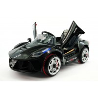 Ferrari Spider Style Kids Ride-On Car MP3 12V Battery Power Wheels R/C Parental Remote | Black   